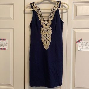 Lilly Pulitzer Fitted Navy Dress